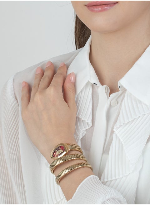 J.U.S.T C.A.V.A.L.L.I Wrap-Around Analogue Watch