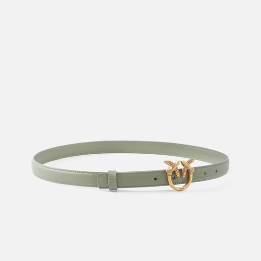 P.I.N.K.O. Love Birds thin leather belt 2cm