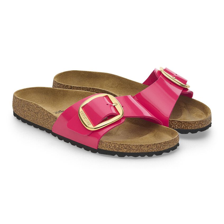 B.I.R.K.E.N.S.T.O.C.K. Madrid Big Buckle Birko-Flor Patent - Patent Fuchsia