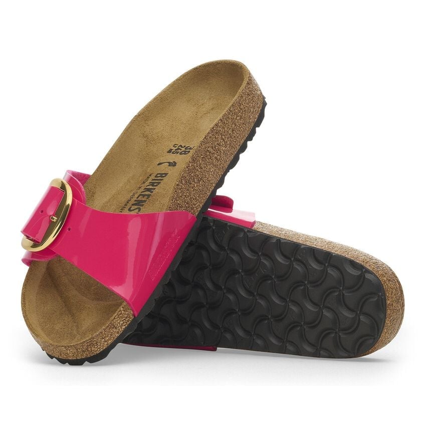 B.I.R.K.E.N.S.T.O.C.K. Madrid Big Buckle Birko-Flor Patent - Patent Fuchsia