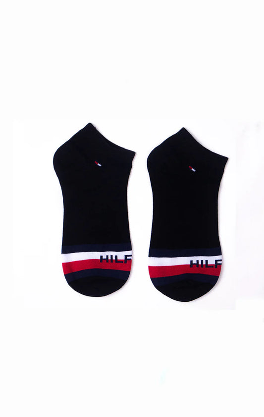 T.o.m.m.y H.i.l.f.i.g.e.r Cotton Cushion Quarter Cut Socks Pack of 3 Black