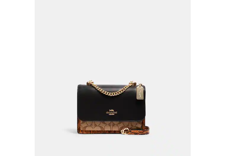 C.O.A.C.H. Klare Crossbody In Blocked Signature Canvas