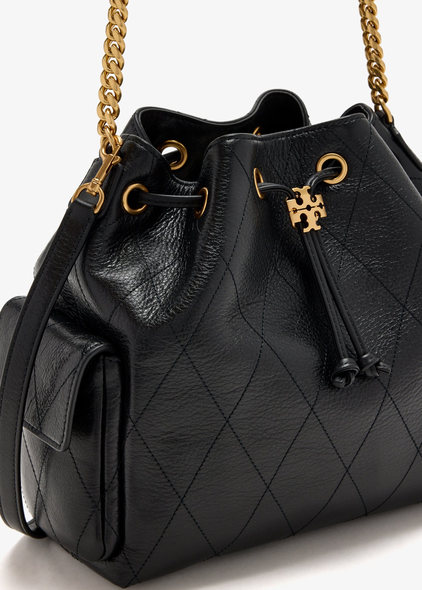 T.O.R.Y B.U.R.C.H Charlie quilted drawstring bucket bag