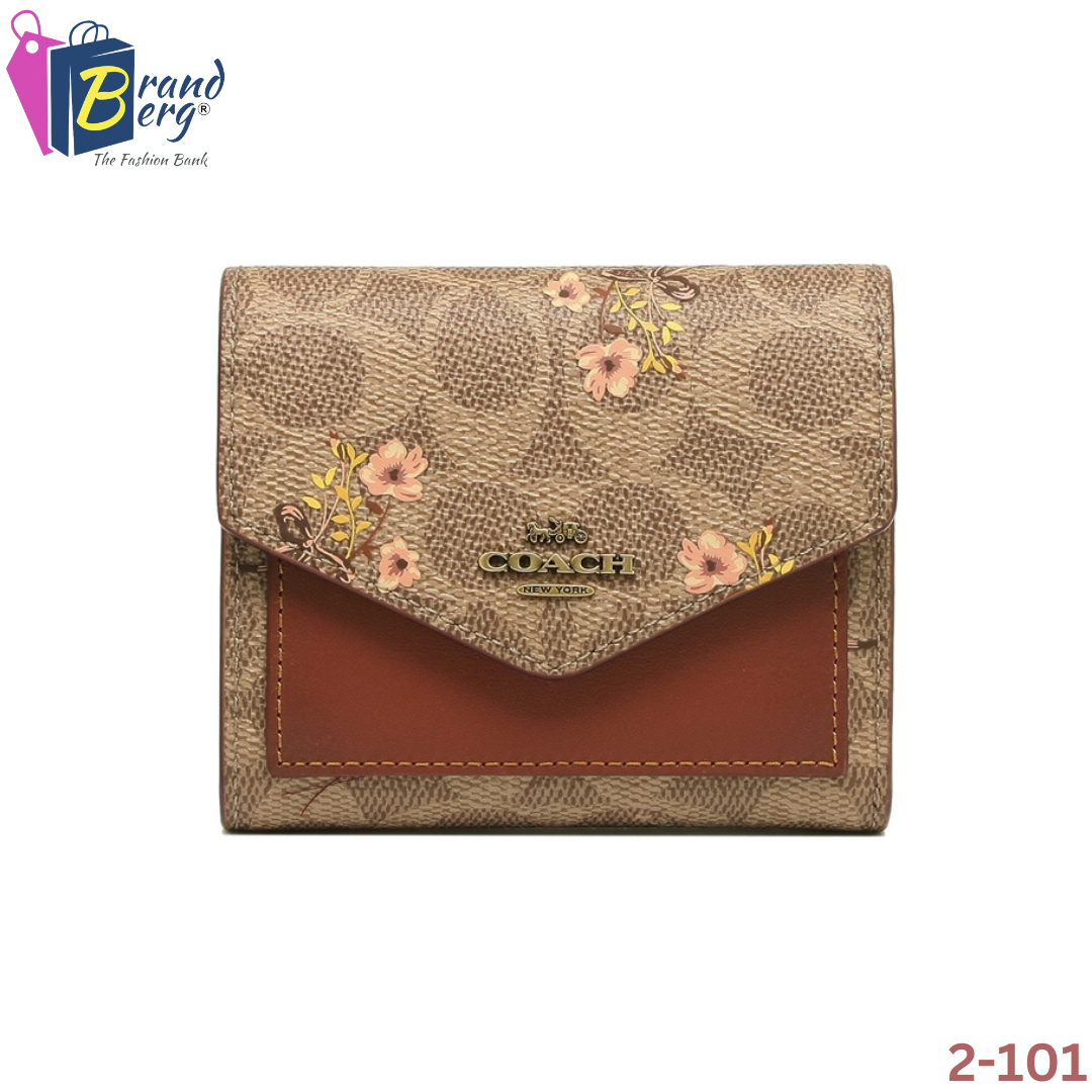 Small Wallet In Signature With Floral Bow Print