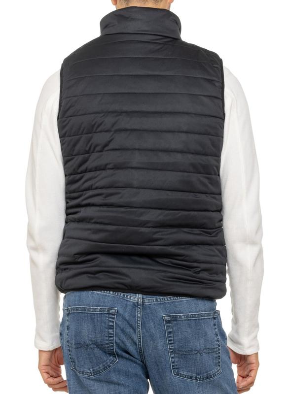 New Balance Black Puffer Tech Vest Quilted Comfort Black Puffer Full Zip with Pockets