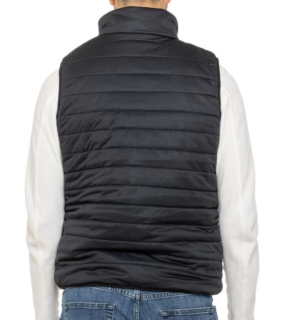 New Balance Black Puffer Tech Vest Quilted Comfort Black Puffer Full Zip with Pockets