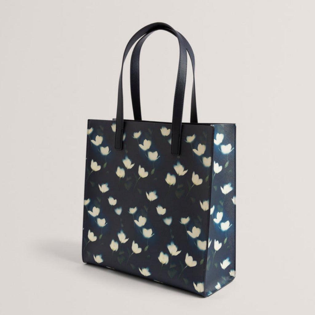 T.E.D B.A.K.E.R Tuulcon Large Tulip Printed Icon Bag Navy