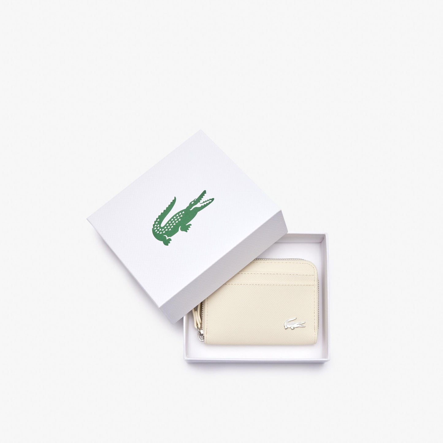 L.A.C.O.S.T.E Women's Piqué-effect Canvas Zip Wallet