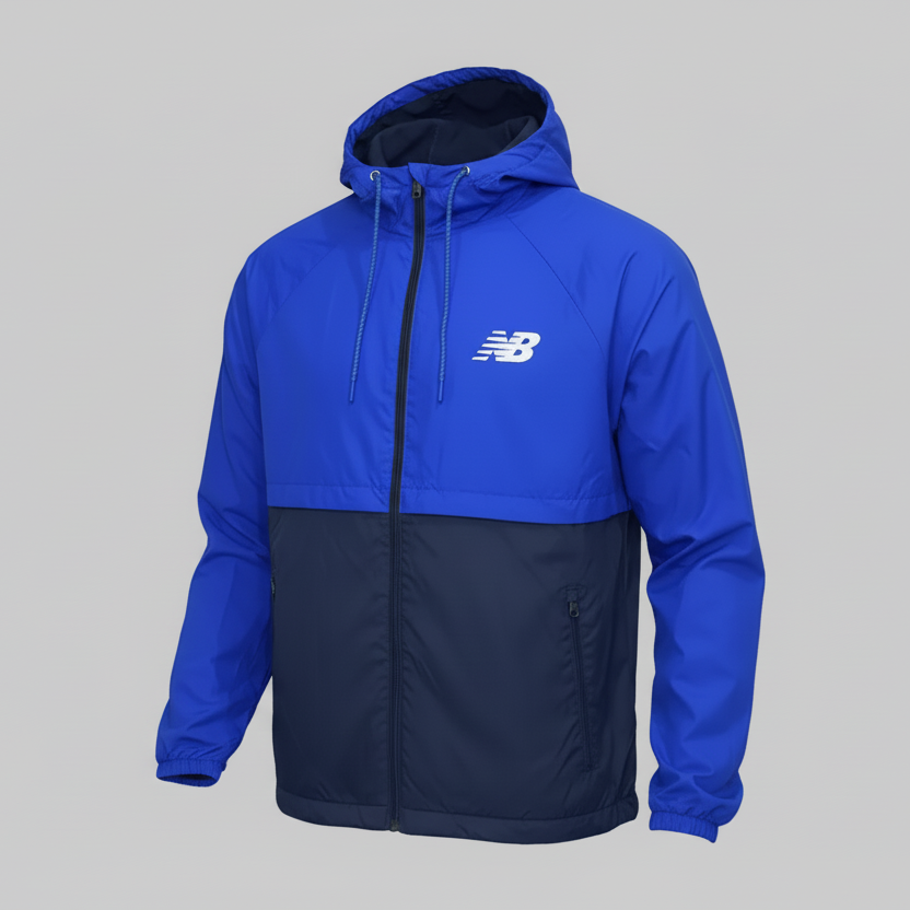 N.e.w B.a.l.a.n.c.e Tech Jacket Quilted Comfort Full Zip with Pockets Blue/Dark Blue