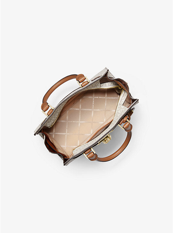 M.i.c.h.a.e.l K.o.r.s Nouveau Hamilton Small Logo and Leather Satchel SHOULDER