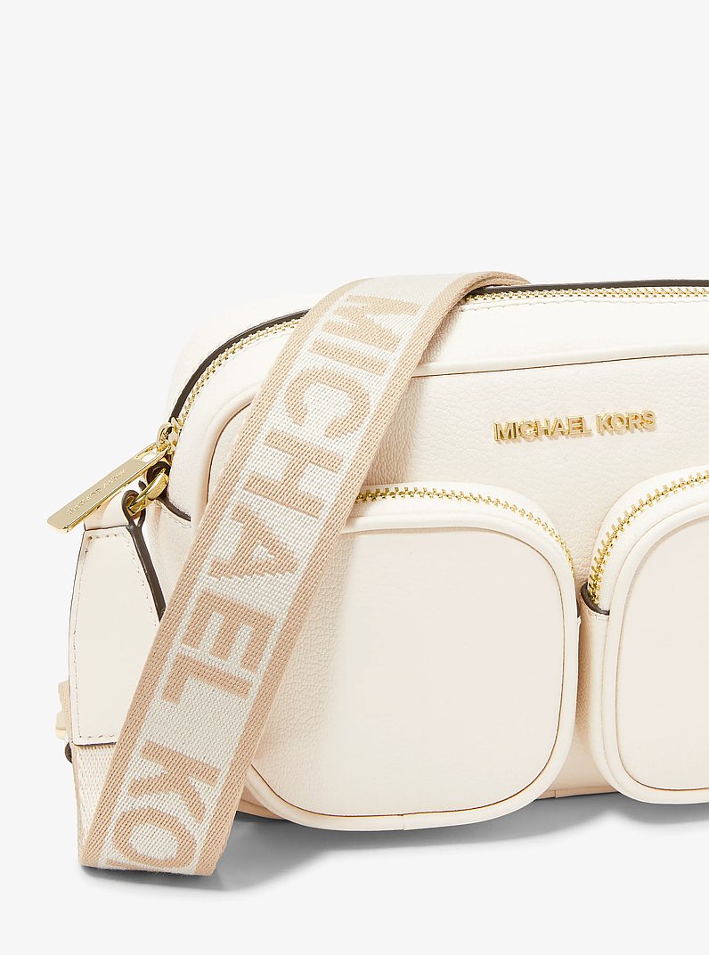 M.I.C.H.A.E.L K.O.R.S Medium-sized Jet Set leather shoulder bag with case for Apple AirPods Pro®