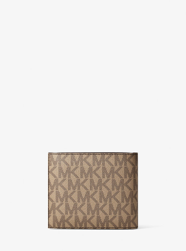 M.I.C.H.A.E.L K.O.R.S Cooper Logo Billfold Wallet With Coin Pouch Camel