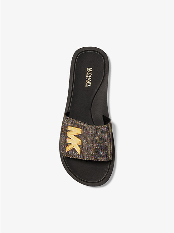 M.i.c.h.a.e.l K.o.r.s Logo Chain Mesh Slide