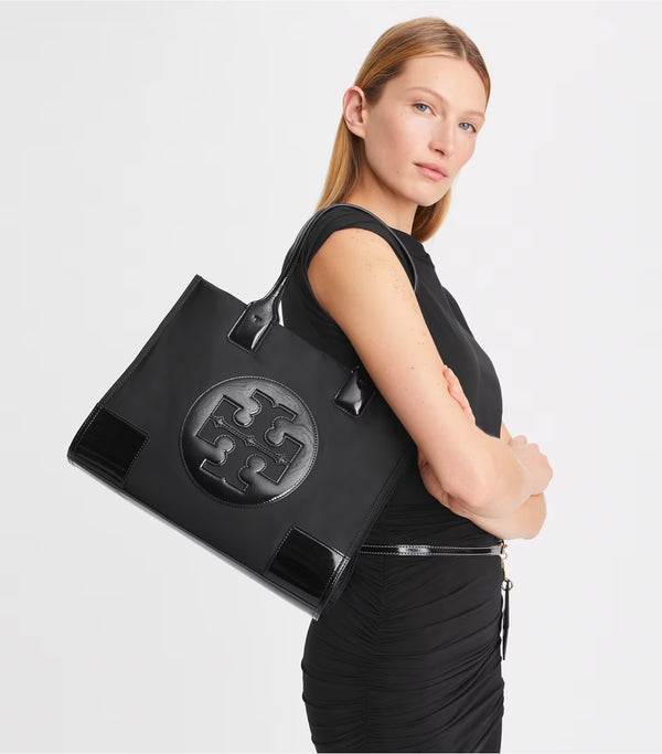 T.O.R.Y B.U.R.C.H ELLA PATENT TOTE BAG