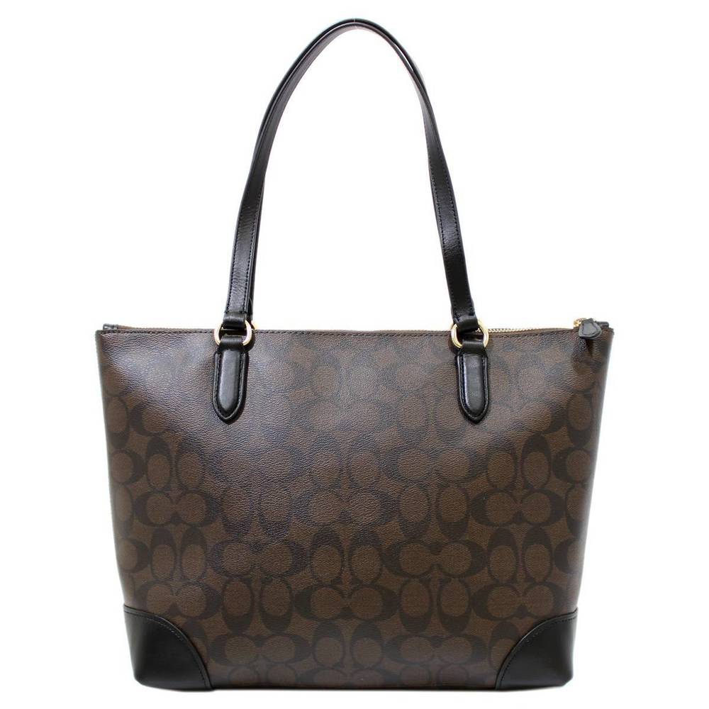 COACH Zip Top Tote Bag In Signature Canvas