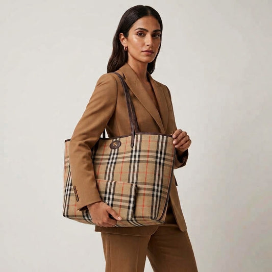 B.U.R.B.E.R.R.Y Medium Leather Reversible Bloomsbury Tote Bag