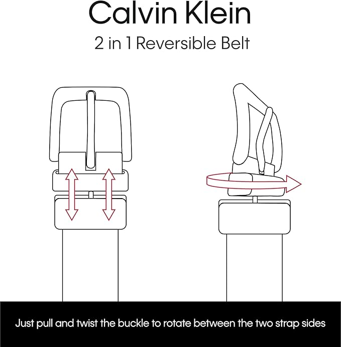 C.A.L.V.I.N K.L.E.I.N Monogram Logo Plaque Reversible Belt