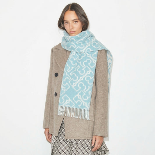 T.O.R.Y B.U.R.C.H PUZZLE LOGO SCARF