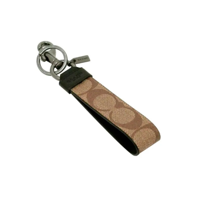 C.O.A.C.H Loop Key Fob In Signature Canvas