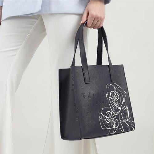 T.E.D B.A.K.E.R Soocon Large Crosshatch Icon TOTE Bag