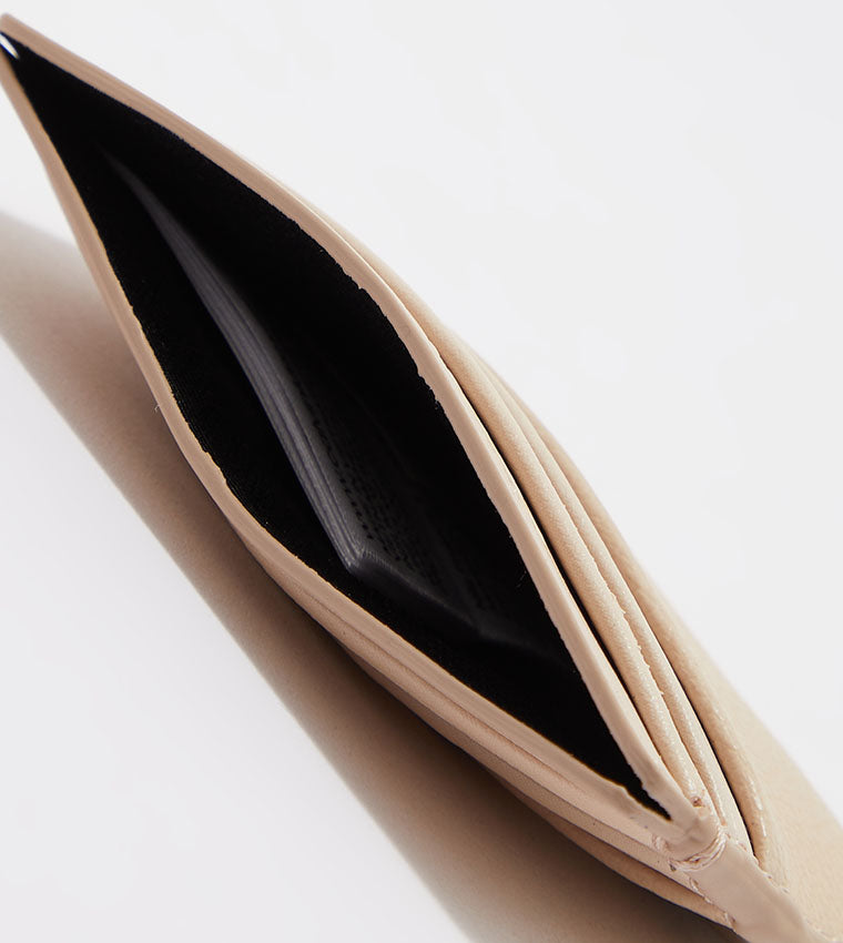 C.A.L.V.I.N. K.L.E.I.N. PEBBLE MONOGRAM LOGO CARD CASE