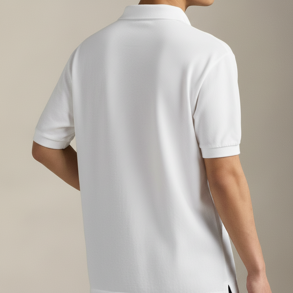P.O.L.O R.A.L.P.H L.A.U.R.E.N Custom Fit Polo Bear Mesh Polo Shirt White