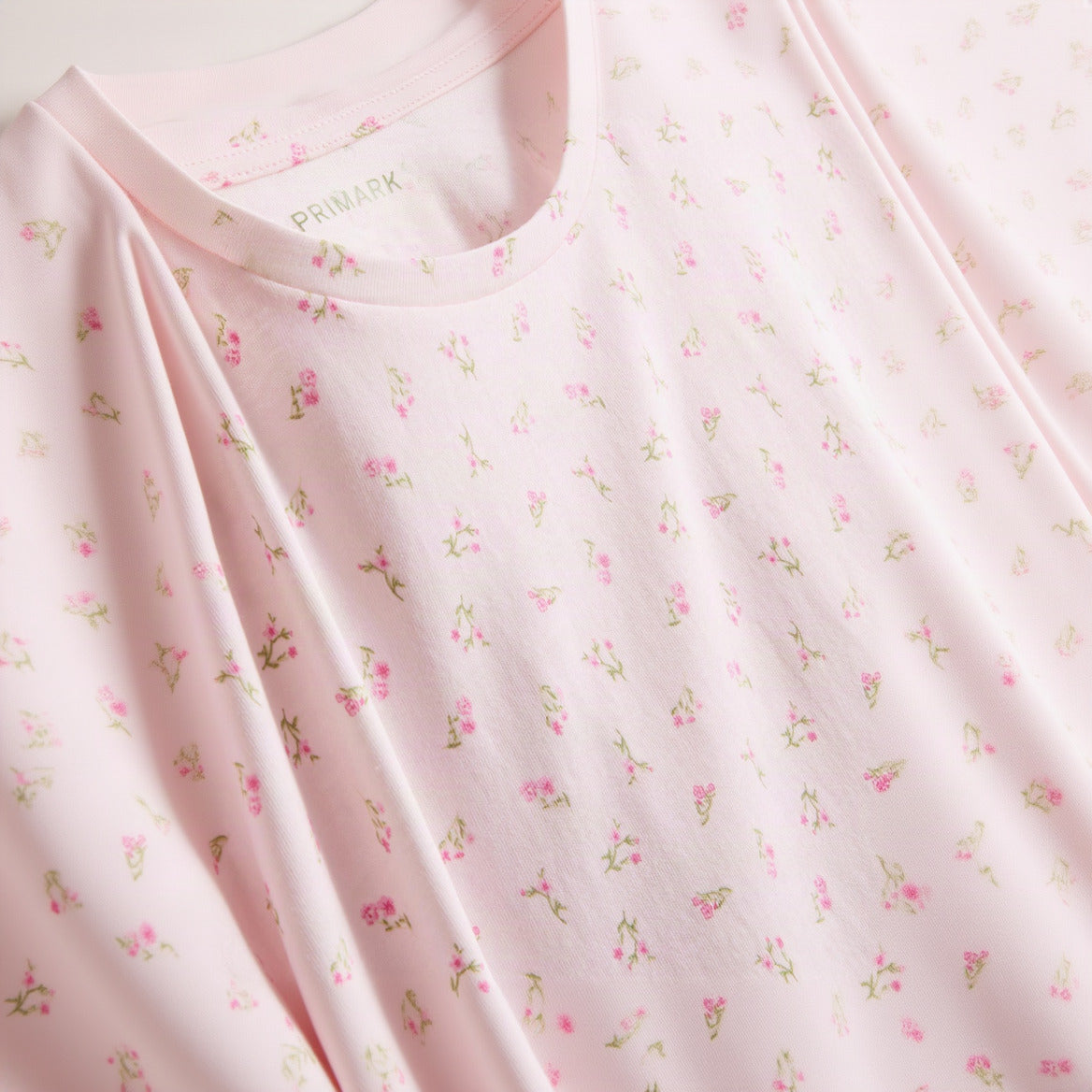 P.R.I.M.A.R.K Pure Cotton Printed Crew Neck Pyjamas