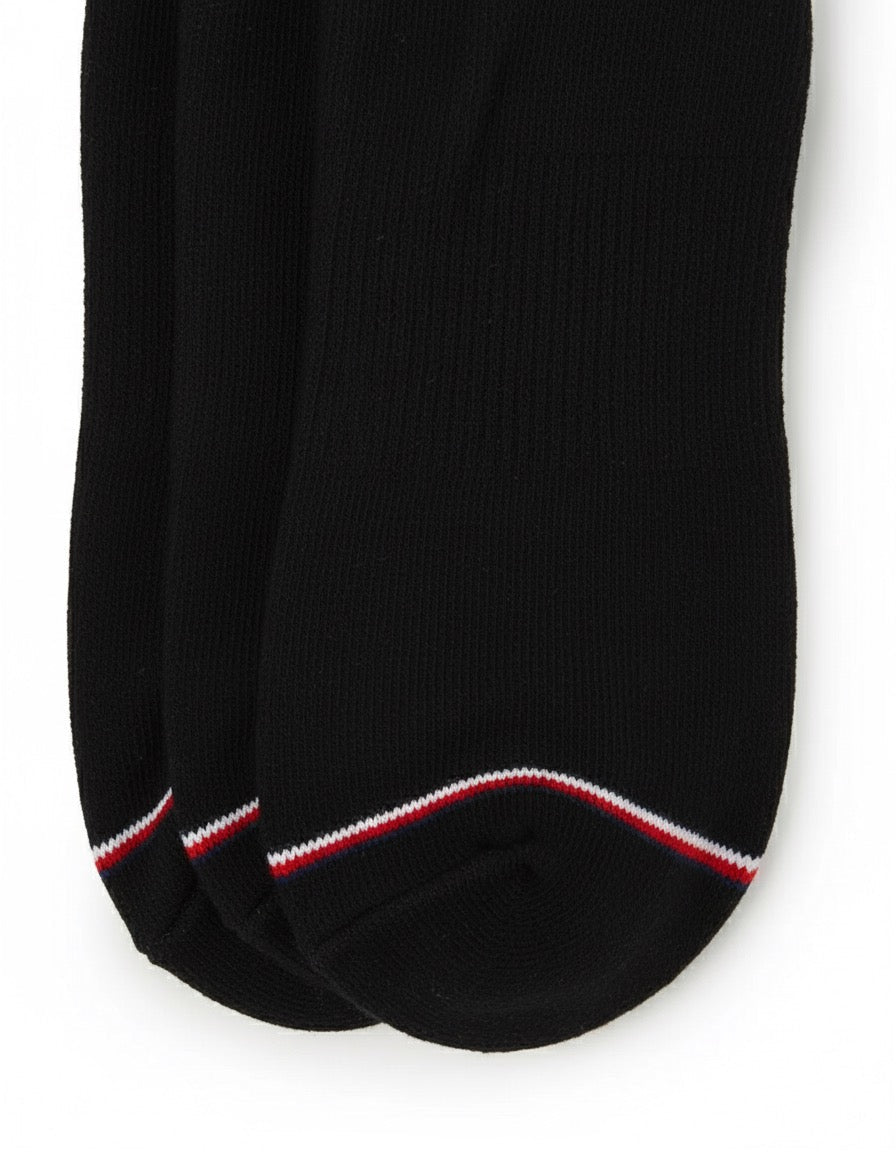 T.o.m.m.y H.i.l.f.i.g.e.r Cotton Cushion Quarter Cut Socks Pack of 3 Black