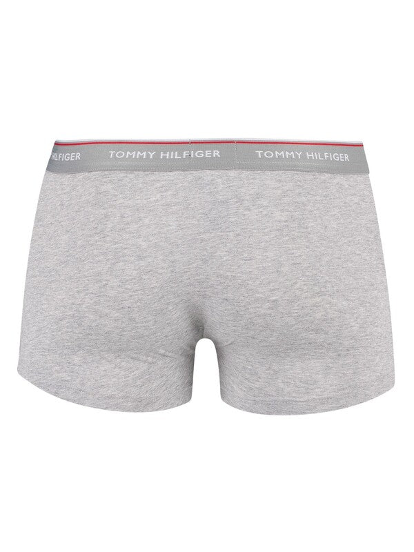 T.O.M.M.Y H.I.L.F.I.G.E.R Premium Essentials Cotton Stretch Truck Pack Of 3 boxers Black/Grey Heather/White