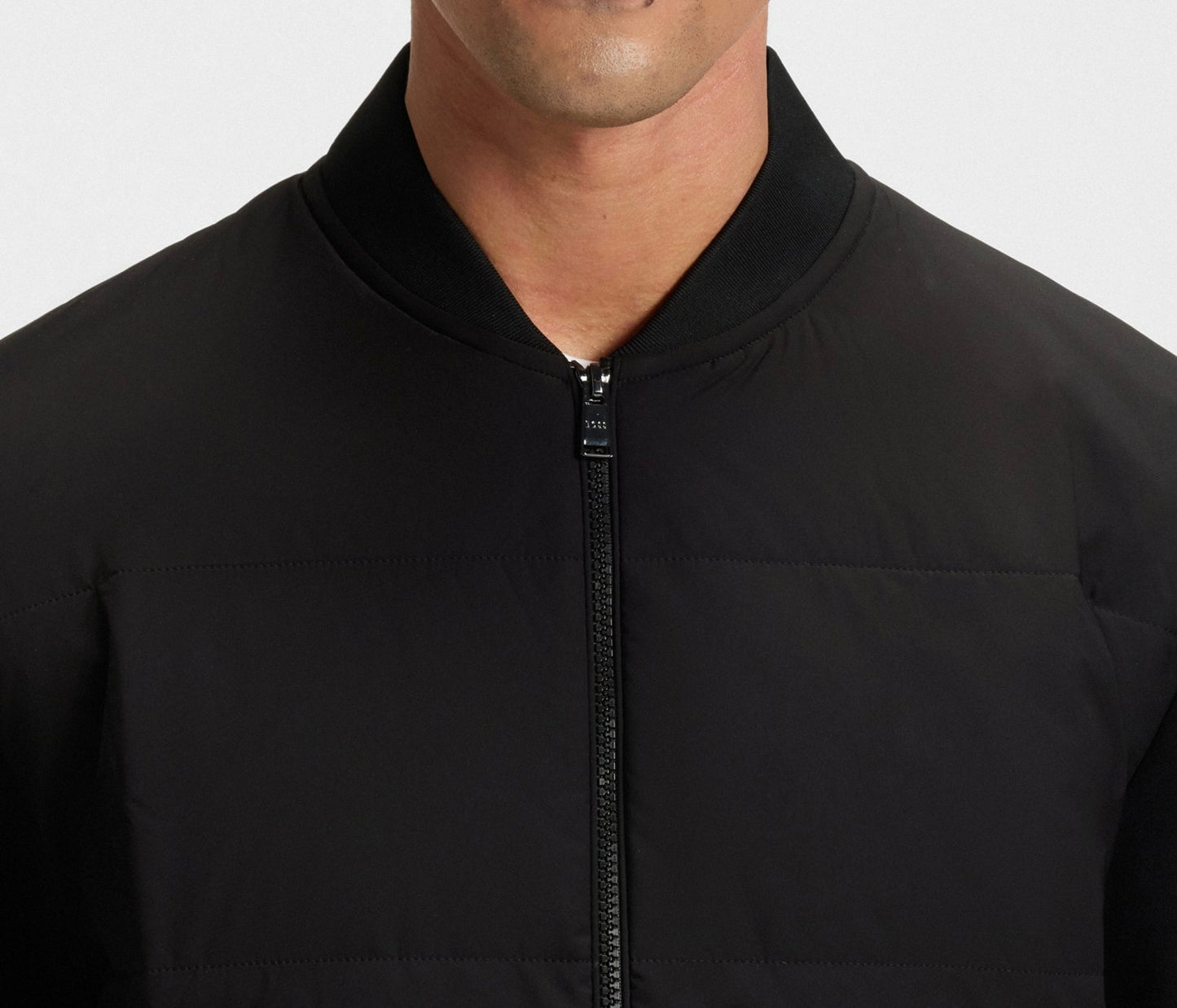 BOSS ZIP-UP SWEATSHIRT WITH PADDED FRONT Black