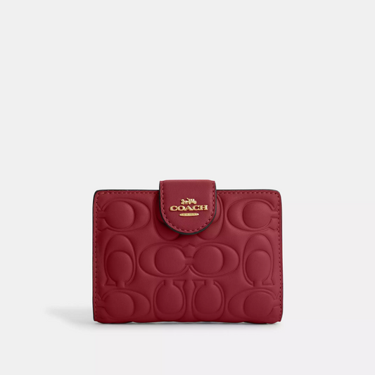C.O.A.C.H Medium Corner Zip Wallet With Signature Leather
