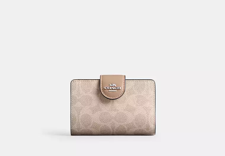 C.O.A.C.H Medium Corner Zip Wallet in Signature Canvas