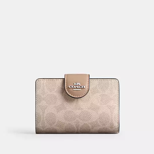 C.O.A.C.H Medium Corner Zip Wallet in Signature Canvas