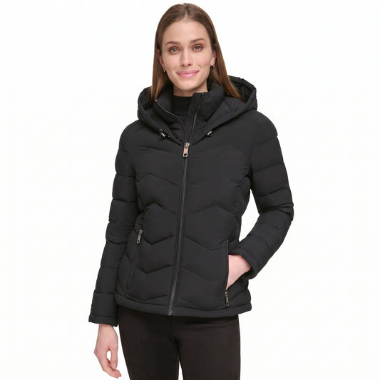 C.a.l.v.i.n K.l.e.i.n Stretch Outerwear CW533974-BLK Women's Jacket Black