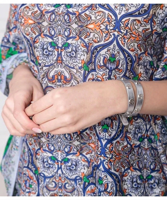 T.o.r.y B.u.r.c.h WOMEN Armband Double Wrap SILVER