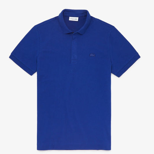 L.a.C.O-S.T.E P.O.L.O shirt Slim Fit Paris Stretch Pique Polo Shirt Blue