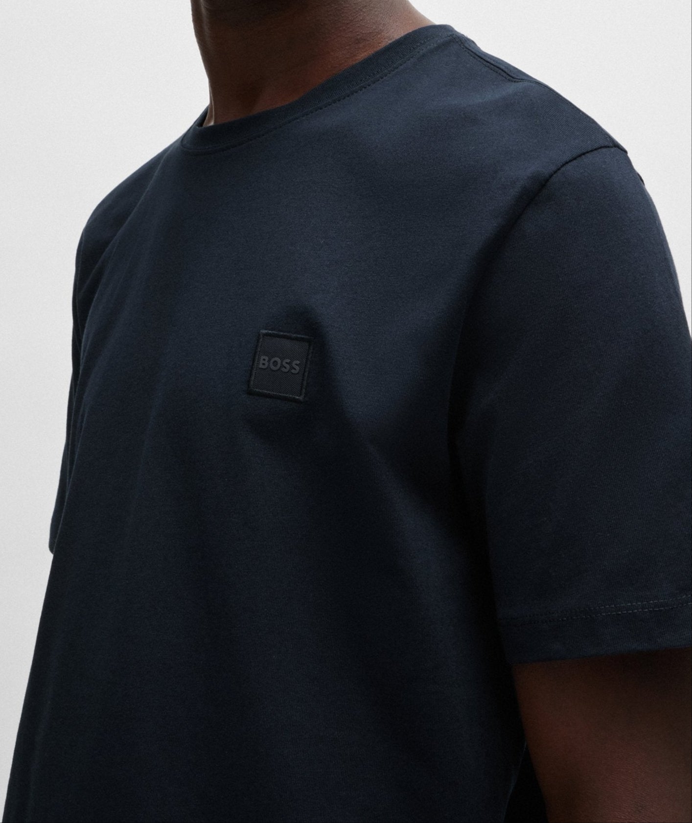 B.o.S_S. T-Shirt Cotton-jersey T-shirt with logo patch Regular fit