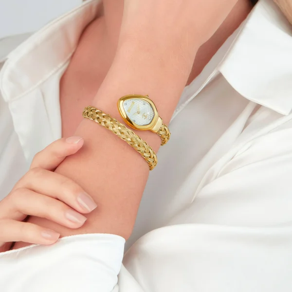 J.U.S.T C.A.V.A.L.L.I Wrap-Around Analogue Watch
