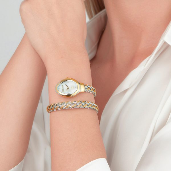 J.U.S.T C.A.V.A.L.L.I Wrap-Around Analogue Watch