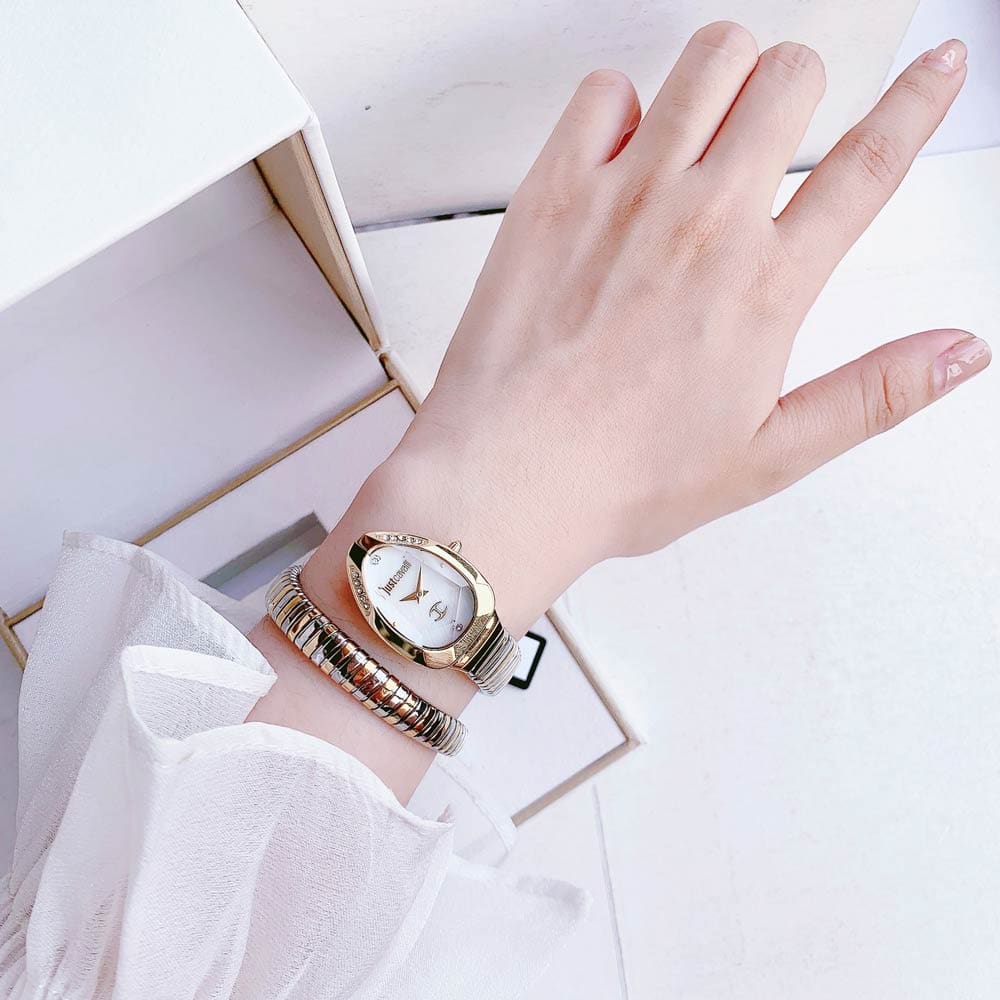 J.U.S.T C.A.V.A.L.L.I Wrap-Around Analogue Watch