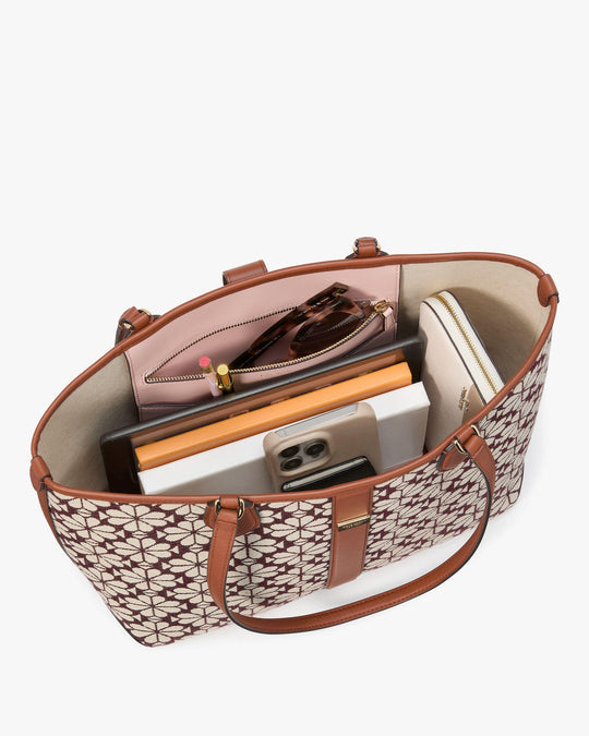 K.A.T.E S.P.A.D.E Spade Flower Jacquard Medium Open Tote