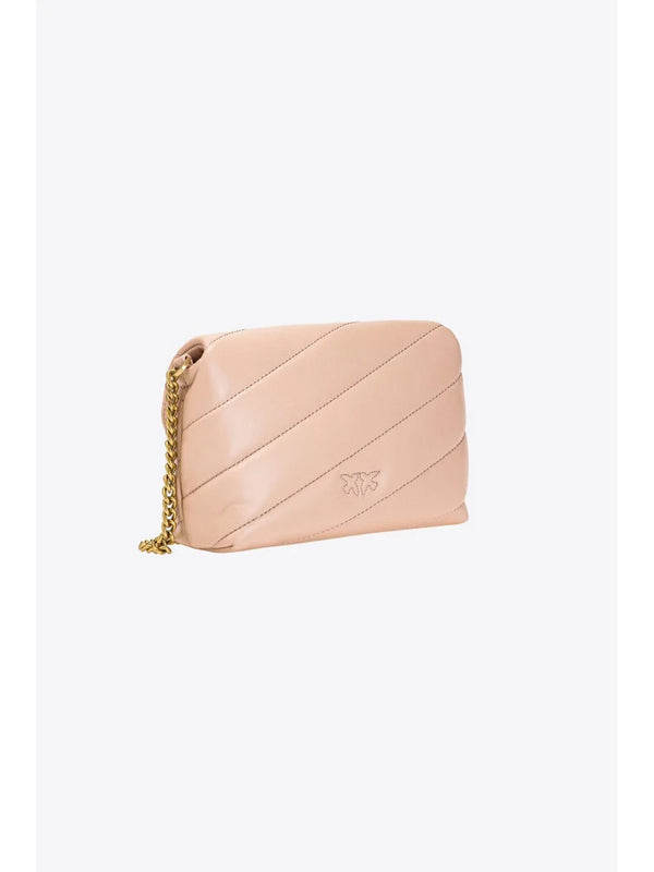P.I.N.K.O LOVE MINI PUFF MAXY QUILT CROSSBODY BAG