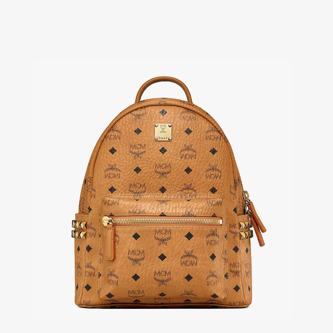 M.C.M Stark Side Studs Backpack in Visetos Bag