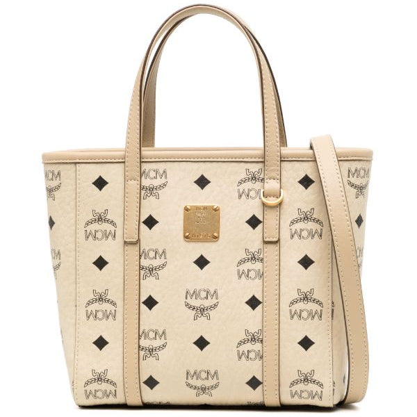 M.C.M AREN TOP-ZIP SHOPPER IN VISETOS HANDBAG