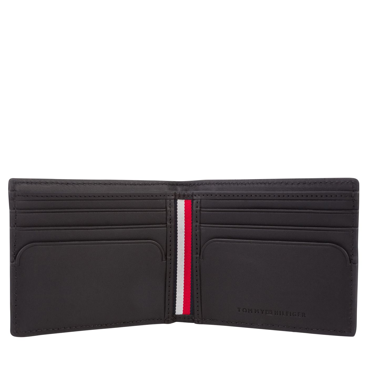 T.O.M.M.Y. H.I.L.F.I.G.E.R. Black Commuter Small Leather Wallet