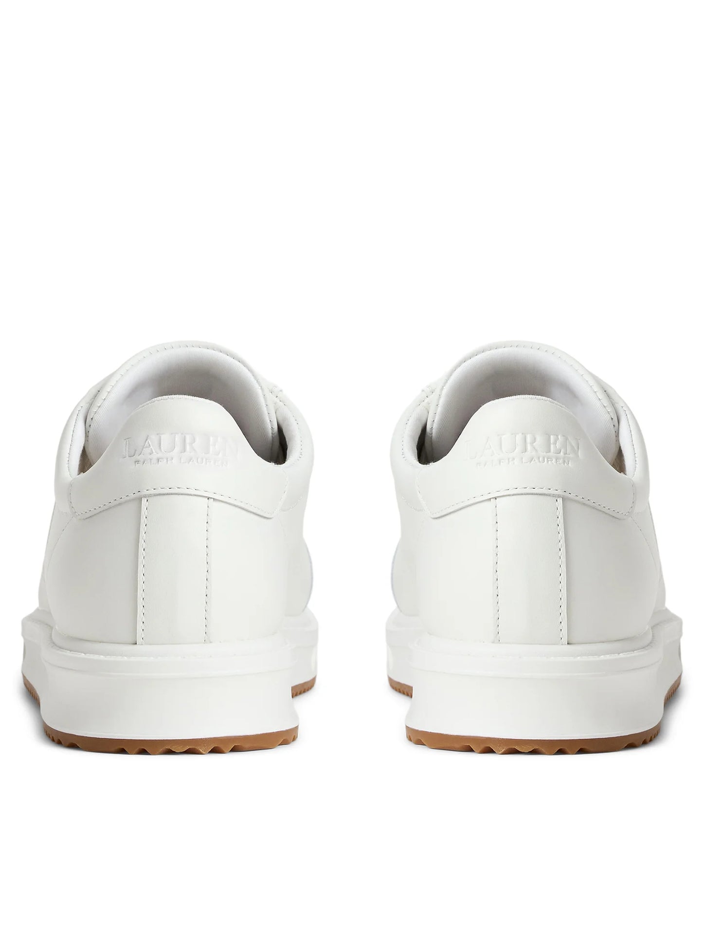 P.O.L.O R.A.L.P.H AINSLEY LEATHER SLIPPERS WHITE