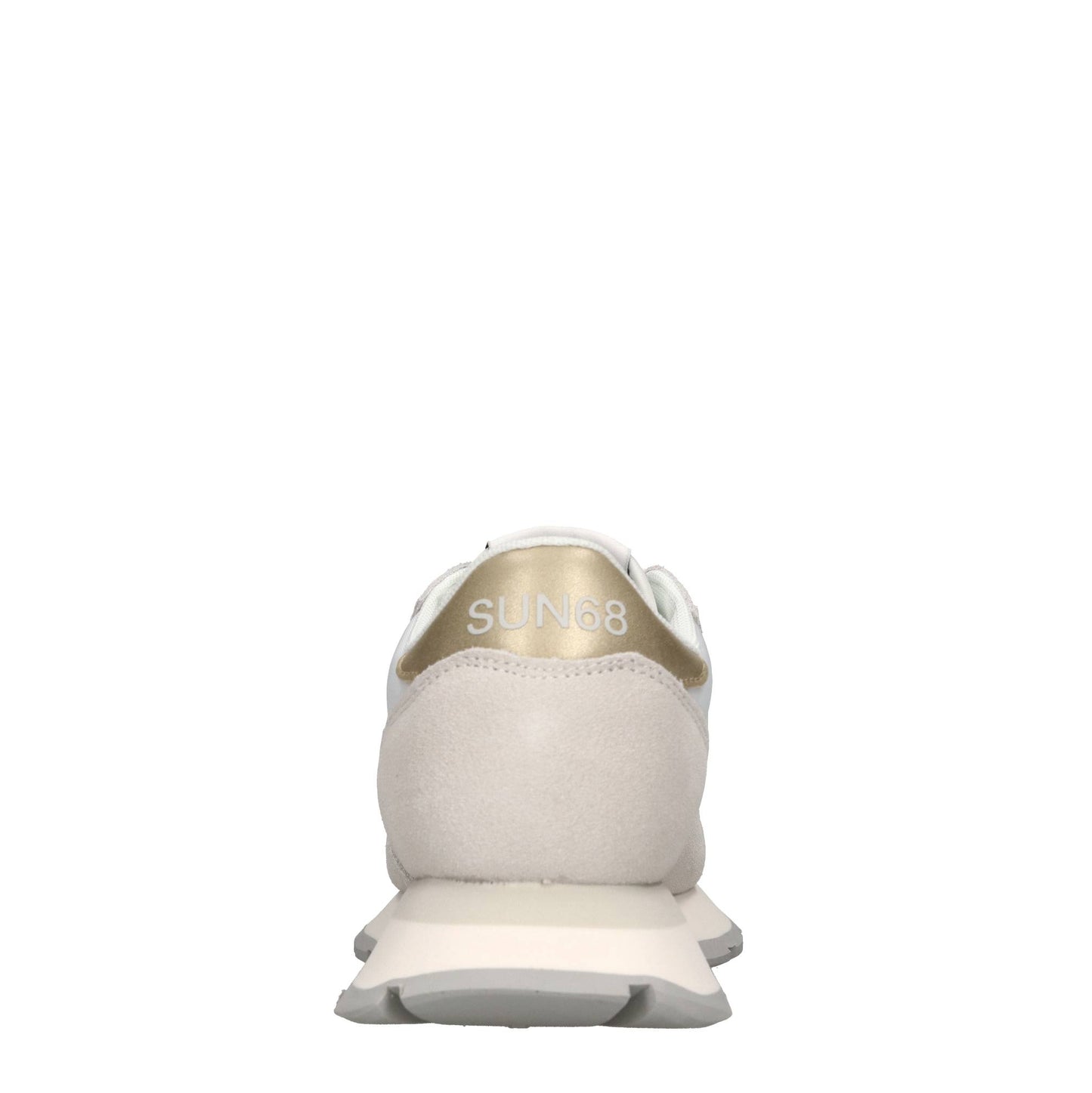 S.U.N68 Ally Gold Silver Suede and Nylon Sneaker