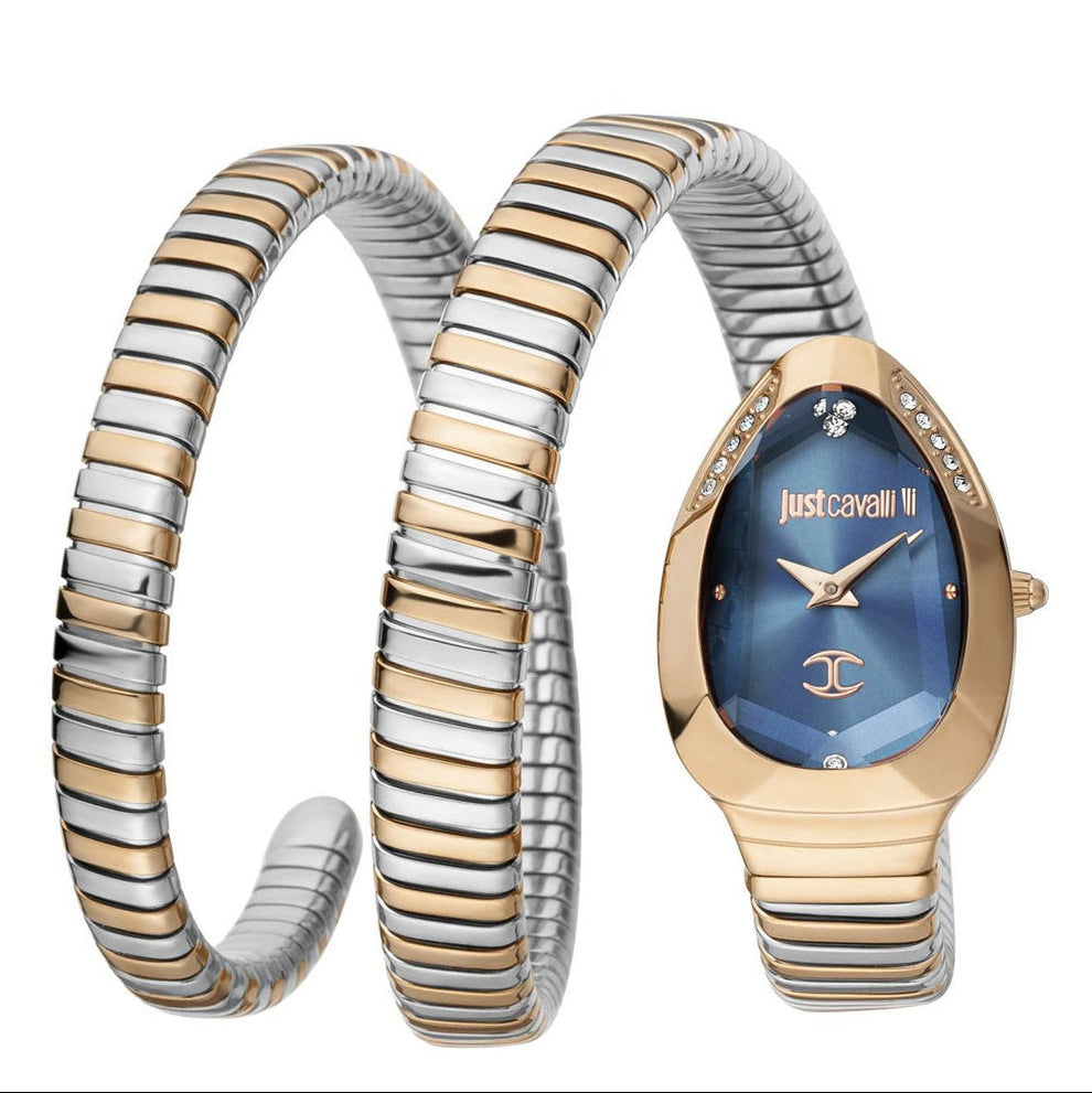 J.U.S.T C.A.V.A.L.L.I Wrap-Around Analogue Watch