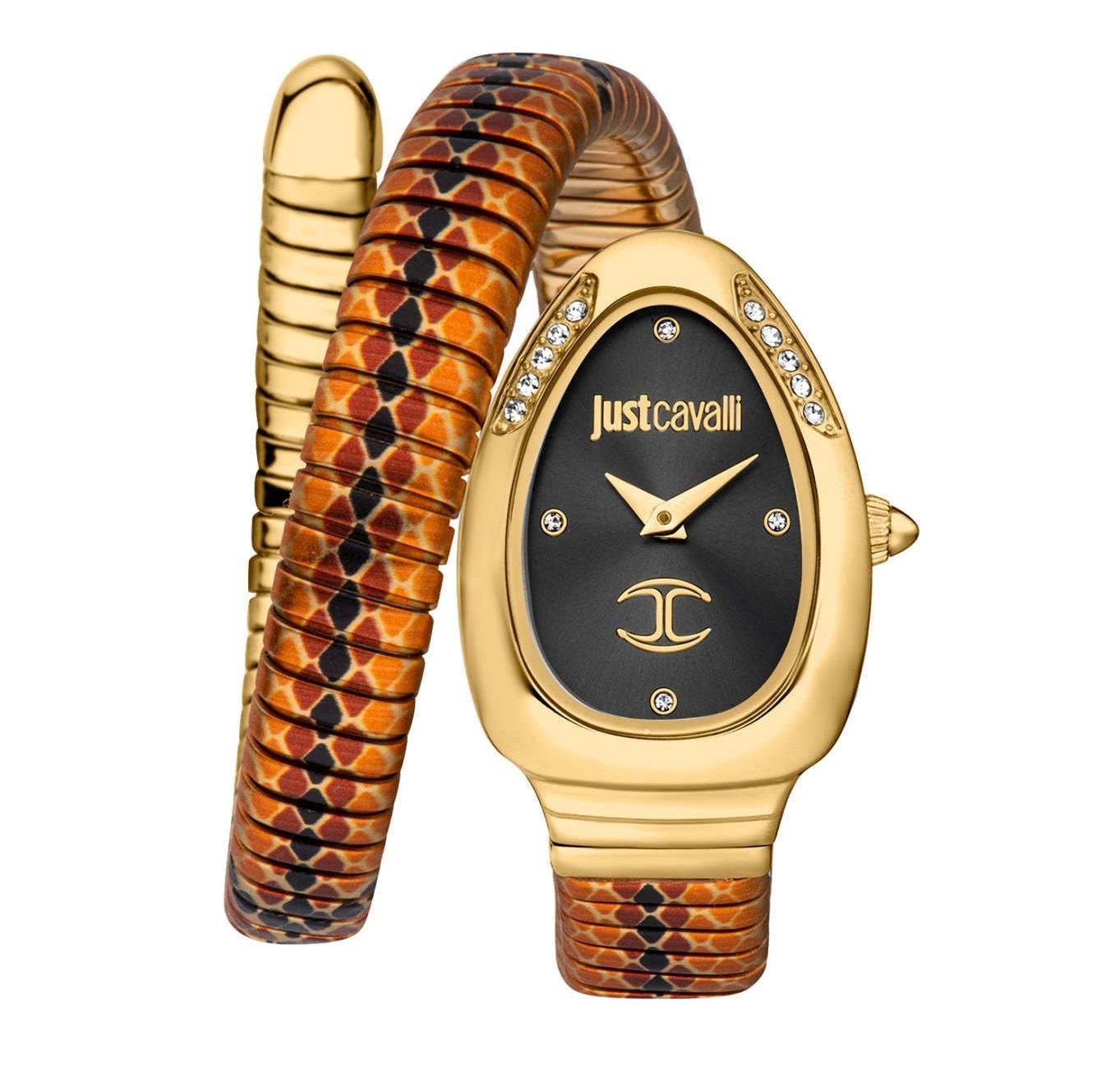 J.U.S.T C.A.V.A.L.L.I Wrap-Around Analogue Watch