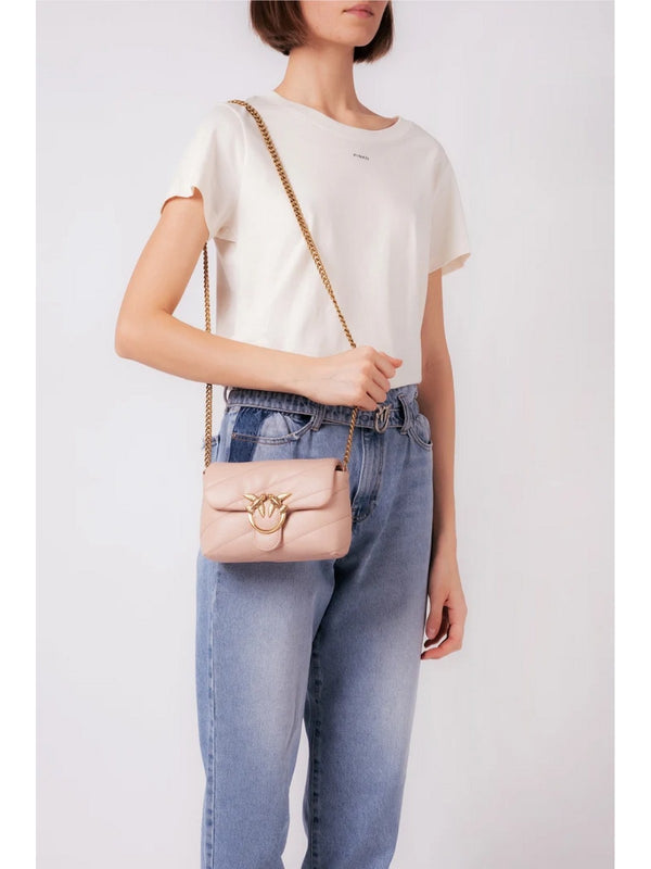 P.I.N.K.O LOVE MINI PUFF MAXY QUILT CROSSBODY BAG
